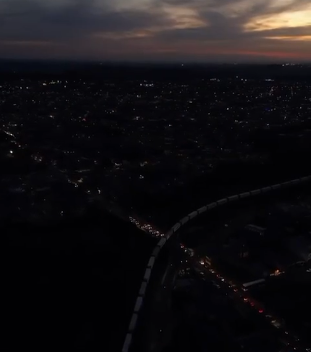 O trem que corta Guarapuava na madrugada