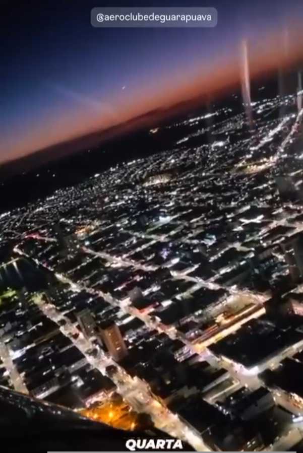 Sobrevoando Guarapuava num final de dia espetacular 
